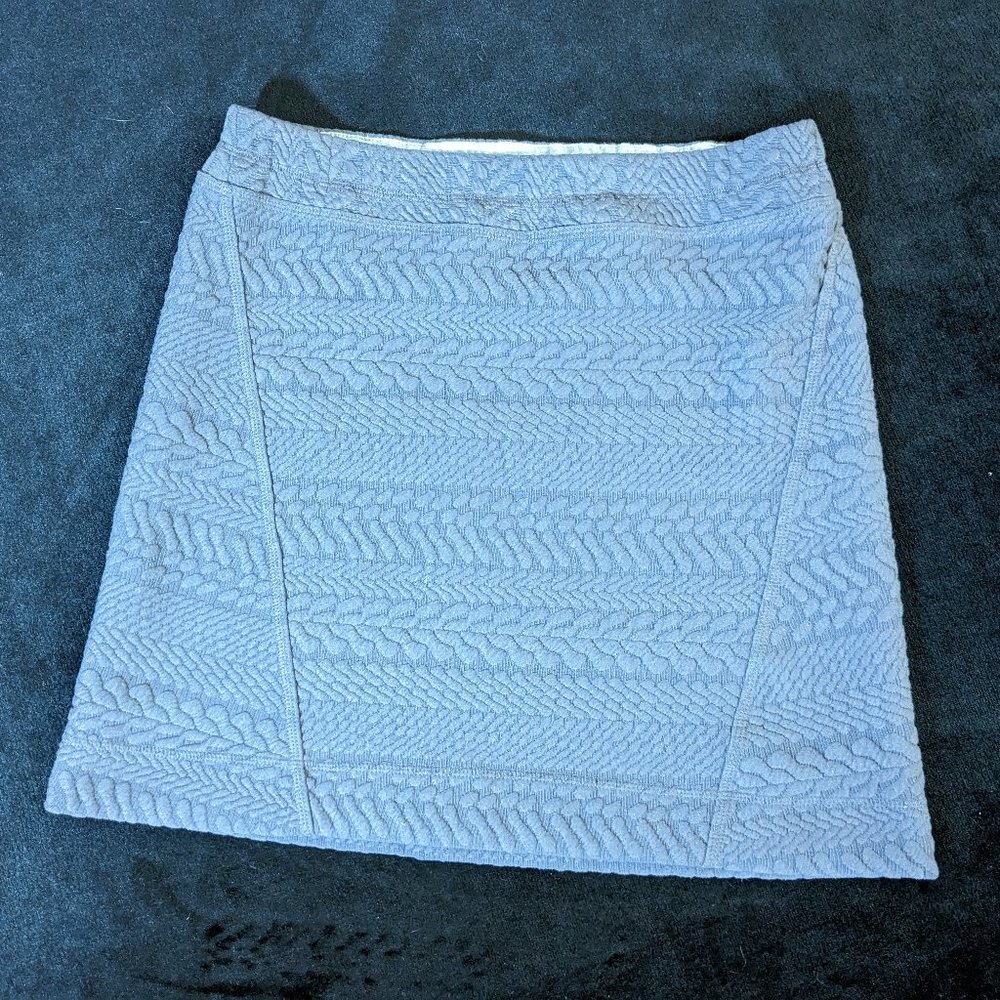 Cozy Quilted Prana Purple Gray A-Line Short Skirt